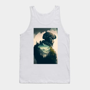 Soldier Double Exposure Tank Top